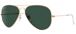 Gafas de Sol - Ray-Ban® - Ray-Ban® RB3025 AVIATOR LARGE METAL - 001/58 GOLD // CRYSTAL GREEN POLARIZED