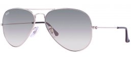 Sunglasses - Ray-Ban® - Ray-Ban® RB3025 AVIATOR LARGE METAL - 003/32 SILVER // CRYSTAL GREY GRADIENT