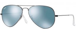 Sunglasses - Ray-Ban® - Ray-Ban® RB3025 AVIATOR LARGE METAL - 029/30 MATTE GUNMETAL // GREEN MIRROR SILVER