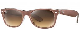 Gafas de Sol - Ray-Ban® - Ray-Ban® RB2132 NEW WAYFARER - 614585 TOP BRUSHED BROWN ON TRANSPARENT // BROWN GRADIENT DARK BROWN