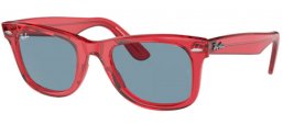 Gafas de Sol - Ray-Ban® - Ray-Ban® RB2140 ORIGINAL WAYFARER - 661456 TRANSPARENT RED // BLUE