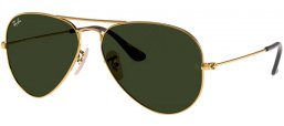 Gafas de Sol - Ray-Ban® - Ray-Ban® RB3025 AVIATOR LARGE METAL - 181 GOLD // DARK GREEN