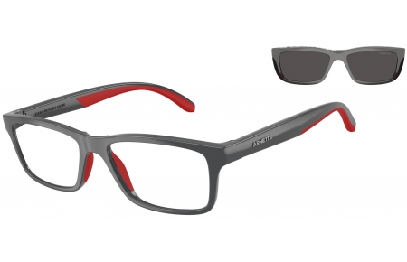 Monturas - Arnette - AN4356 GRAF - 28411W  DARK GREY RUBBER RED // CLEAR + CLIP ON DARK GREY