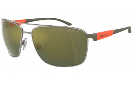 Sunglasses - Arnette - AN3089 BEVERLEE - 741/6R GUNMETAL // DARK GREEN MIRROR PETROLEUM