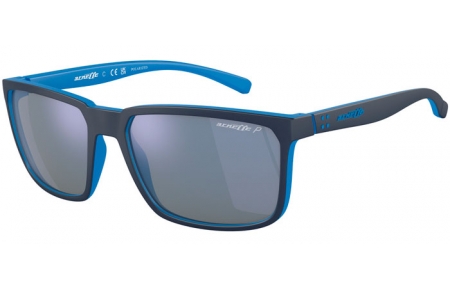 Sunglasses - Arnette - AN4251 STRIPE - 286422  MATTE NAVY BLUE ON LIGHT BLUE // DARK GREY WATER MIRROR POLARIZED