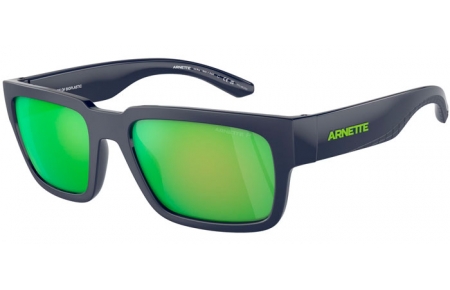 Sunglasses - Arnette - AN4326U SAMHTY - 27621I  MATTE BLUE // DARK GREY MIRROR GREEN POLARIZED
