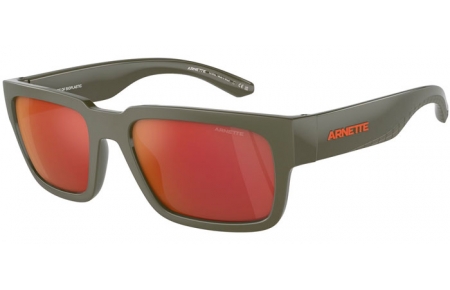 Sunglasses - Arnette - AN4326U SAMHTY - 28546Q  MATTE MILITARY GREEN // GREY MIRROR ORANGE YELLOW