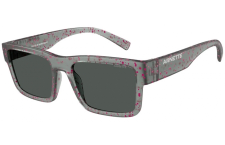 Sunglasses - Arnette - AN4344 OMGEE - 296987  MATTE TRANSPARENT GREY PINK SPLATTER // DARK GREY