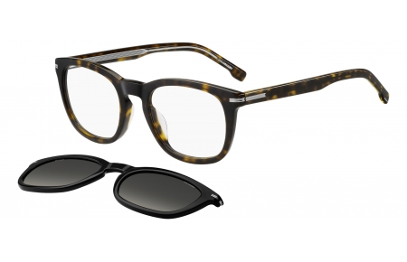 Monturas - BOSS Hugo Boss - BOSS 1725/G/CS - WR7 (LB) BLACK HAVANA // CLEAR + CLIP ON GREEN GRADIENT POLARIZED