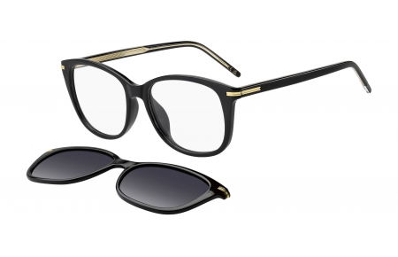 Monturas - BOSS Hugo Boss - BOSS 1862/G/C - 807 (WJ) BLACK // CLEAR + CLIP ON GREY GRADIENT POLARIZED
