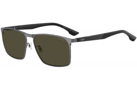 Gafas de Sol - BOSS Hugo Boss - BOSS 1913/G/S - R80 (L7) MATTE DARK RUTHENIUM // GREEN POLARIZED HIGH CONTRAST