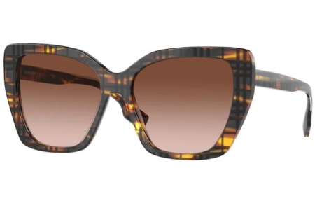 Sunglasses - Burberry - BE4366 TAMSIN - 398113 TOP CHECK STRIPED BROWN // BROWN GRADIENT