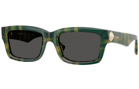 Sunglasses - Burberry - BE4443 - 412587  GREEN CHECKERED // DARK GREY