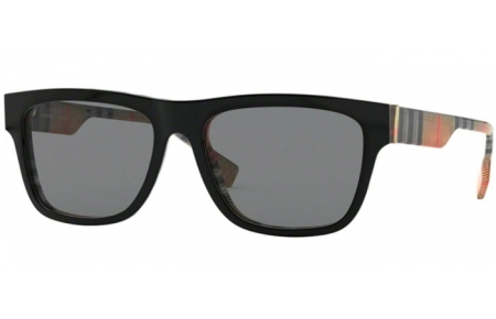 Sunglasses - Burberry - BE4293 - 380687 TOP BLACK ON VINTAGE CHECK // GREY