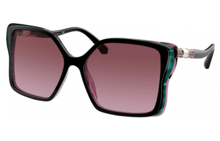 Gafas de Sol - Bvlgari - BV8229B - 54858H BLACK GREEN TRANSPARENT VIOLET // VIOLET GRADIENT