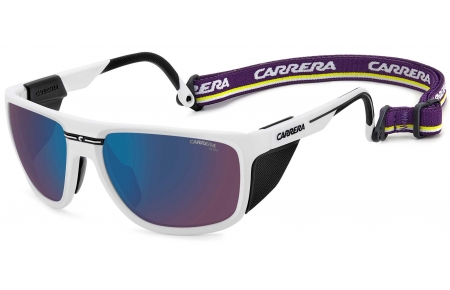 Gafas de Sol - Carrera - C SPORT 08/S/XT - 6HT (MG) MATTE WHITE // VIOLET HIGH CONTRAST BLUE FILTER