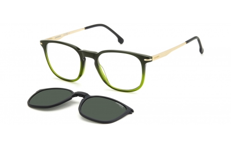 Monturas - Carrera - CA 332/CS - 4C3 (UC) OLIVE // CLEAR + CLIP ON GREEN POLARIZED