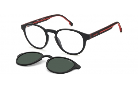 Monturas - Carrera - CA 8066/CS - OIT (UC) BLACK RED // CLEAR + CLIP ON GREEN POLARIZED