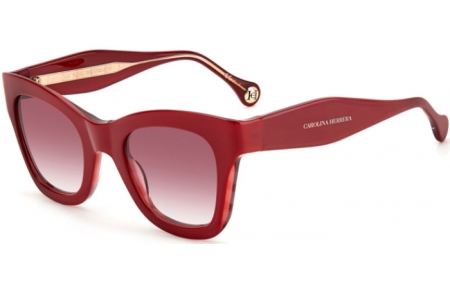 Lunettes de soleil - Carolina Herrera - CH 0015/S - LHF (3X) BURGUNDY // PINK GRADIENT