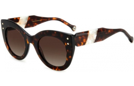 Sunglasses - Carolina Herrera - HER 0127/S - C9K (HA) HAVANA WHITE // BROWN GRADIENT