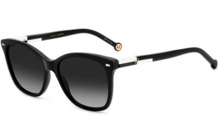 Sunglasses - Carolina Herrera - HER 0137/S - 80S (9O) BLACK WHITE // DARK GREY GRADIENT
