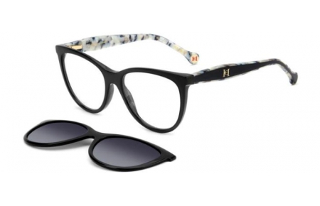 Lunettes de soleil - Carolina Herrera - HER 0259/CS - 807 (WJ) BLACK // CLEAR + CLIP ON GREY GRADIENT POLARIZED