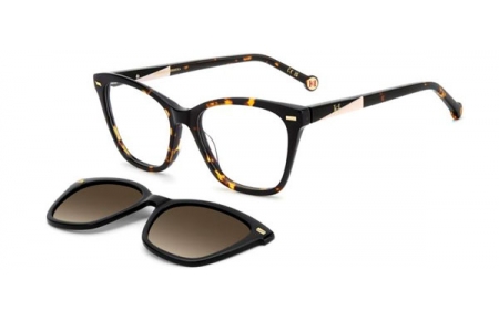 Frames - Carolina Herrera - HER 0334/C - 086 (LA) HAVANA // CLEAR + CLIP ON BROWN GRADIENT POLARIZED