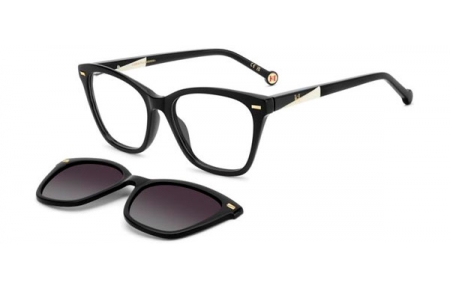 Monturas - Carolina Herrera - HER 0334/C - 807 (WJ) BLACK // CLEAR + CLIP ON GREY GRADIENT POLARIZED