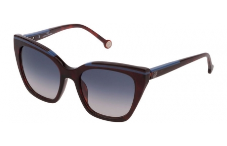 Gafas de Sol - Carolina Herrera - SHE832  - 0713 SHINY RED HAVANA // BLUE PINK GRADIENT