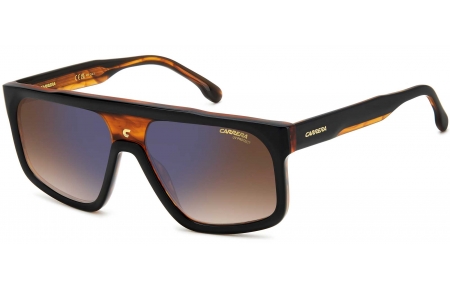 Gafas de Sol - Carrera - CARRERA 1061/S - 37N (A8) BLACK HORN // BROWN GRADIENT BLUE MIRROR