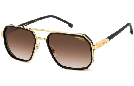 Gafas de Sol - Carrera - CARRERA 1069/S - I46 (86) MATTE BLACK GOLD // BLACK BROWN GREEN GRADIENT ANTIREFLECTION