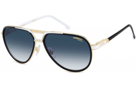 Gafas de Sol - Carrera - CARRERA 1076/S - 80S (08) BLACK WHITE // DARK BLUE GRADIENT