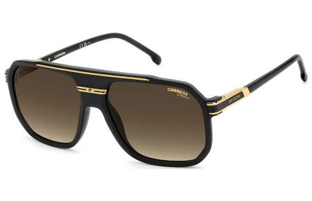 Gafas de Sol - Carrera - CARRERA 1077/S - I46 (86) MATTE BLACK GOLD // BLACK BROWN GREEN GRADIENT ANTIREFLECTION