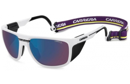 Lunettes de soleil - Carrera - C SPORT 08/S/XT - 6HT (MG) MATTE WHITE // VIOLET HIGH CONTRAST BLUE FILTER