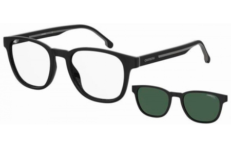 Lunettes de vue - Carrera - CA8062/CS - 08A (UC) BLACK GREY // CLEAR + CLIP ON GREEN POLARIZED