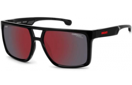 Sunglasses - Carrera - CARRERA DUCATI CARDUC 018/S - 807 (H4) BLACK // RED MIRROR POLARIZED