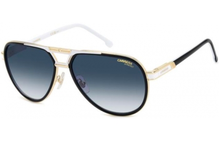 Lunettes de soleil - Carrera - CARRERA 1076/S - 80S (08) BLACK WHITE // DARK BLUE GRADIENT