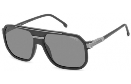 Sunglasses - Carrera - CARRERA 1077/S - RZZ (M9) MATTE BLACK DARK RUTHENIUM // GREY POLARIZED