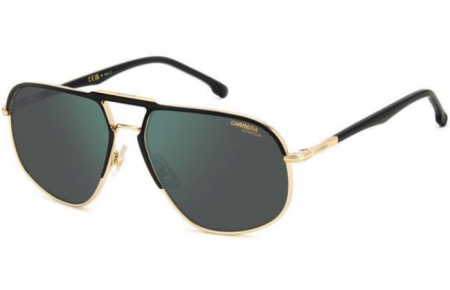Sunglasses - Carrera - CARRERA 318/S - 2M2 (Q3) BLACK GOLD // GREEN GREY MIRROR POLARIZED
