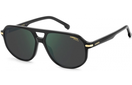 Lunettes de soleil - Carrera - CARRERA 375/S - 807 (Q3) BLACK // GREEN GREY MIRROR POLARIZED HIGHT CONTRAST