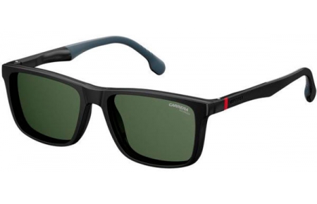Lunettes de vue - Carrera - CARRERA 4009/CS - 807 (UC) BLACK // CLEAR + CLIP ON GREEN POLARIZED