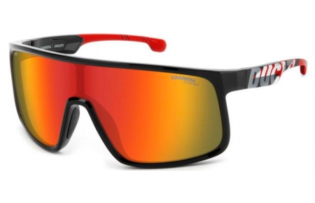 Sunglasses - Carrera - CARRERA DUCATI CARDUC 017/S - 807 (UZ) BLACK // RED MIRROR