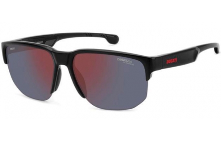 Sunglasses - Carrera - CARRERA DUCATI CARDUC 028/S - 807 (H4) BLACK // RED MIRROR POLARIZED