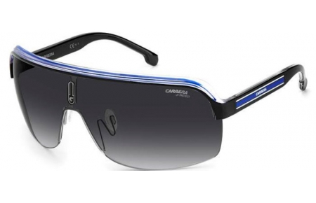 Gafas de Sol - Carrera - TOPCAR 1/N - T5C (9O) BLACK CRYSTAL BLACK WHITE BLUE // DARK GREY GRADIENT