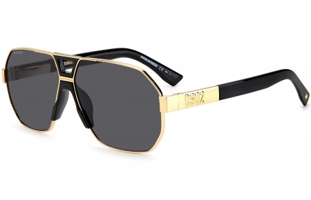 Gafas de Sol - Dsquared2 - D2 0028/S - RHL (IR) GOLD BLACK // GREY