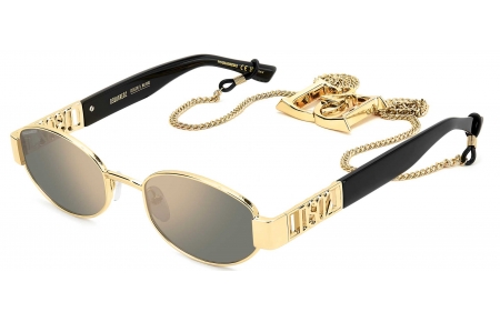 Gafas de Sol - Dsquared2 - D2 0155/S/SE - 000 (JO) GOLD // GREY BRONZE MIRROR