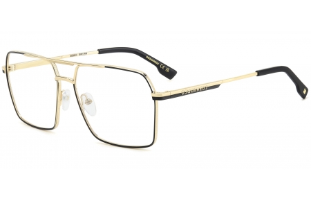 Monturas - Dsquared2 - D2 0157 - 0NZ MATTE GOLD BLACK