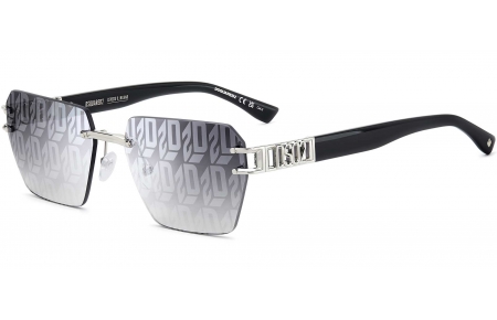 Gafas de Sol - Dsquared2 - D2 0173/S - 010 (MD) PALLADIUM // GREY TOP LINEAR MIRROR SILVER