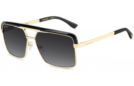Gafas de Sol - Dsquared2 - D2 0212/S - 2M2 (9O) BLACK GOLD // DARK GREY GRADIENT