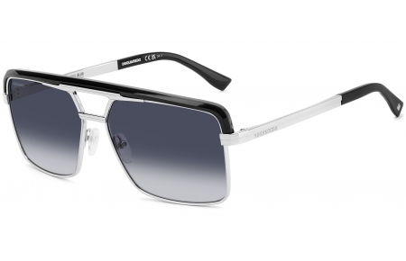 Gafas de Sol - Dsquared2 - D2 0212/S - BSC (08) BLACK SILVER // DARK BLUE GRADIENT